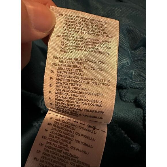 Adidas Youth Girls Size Medium 11/12 Teal & Floral Cotton Track Full Zip Jacket - Picture 5 of 10